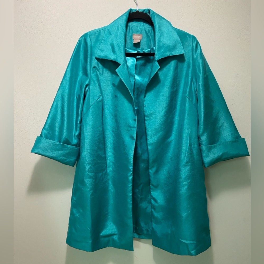 Chico's Two-Layer Shantung Topper Jacket